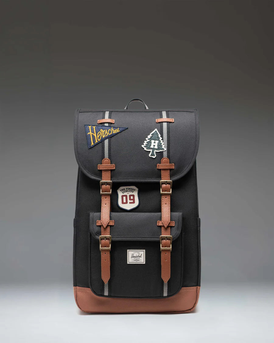 Mochila Herschel Little America Patches Black 30L