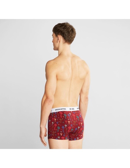 Dedicated Kalix Mushrooms Burgundy Boxer Brief