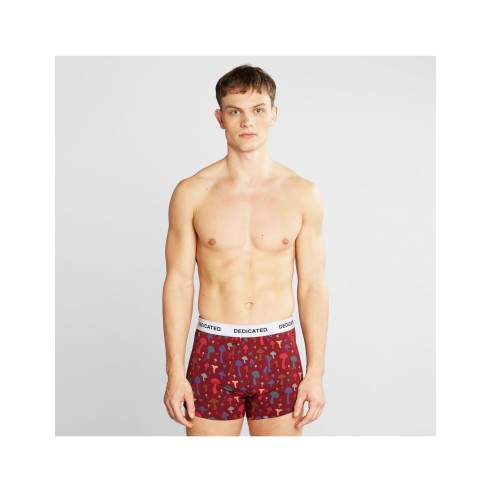 Dedicated Kalix Mushrooms Burgundy Boxer Brief