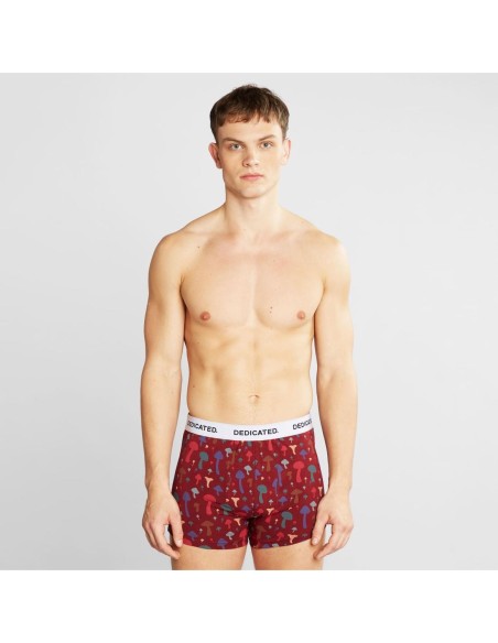 Dedicated Kalix Mushrooms Burgundy Boxer Brief