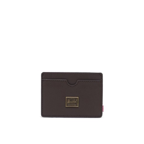 Herschel Charlie Leather RFID Brown Card Wallet