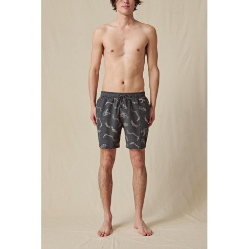 Bermuda Globe Dion Agius Poolshort Black