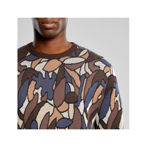 Dedicated Mora Forest Leaves Coffee Brown Sweater