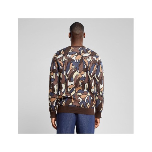 Dedicated Mora Forest Leaves Coffee Brown Sweater