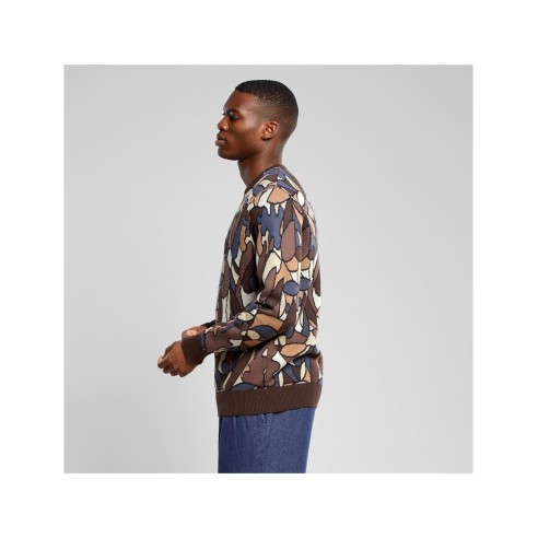 Dedicated Mora Forest Leaves Coffee Brown Sweater