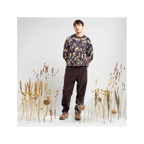 Dedicated Mora Forest Leaves Coffee Brown Sweater