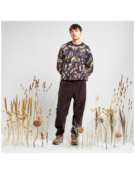 Dedicated Mora Forest Leaves Coffee Brown Sweater