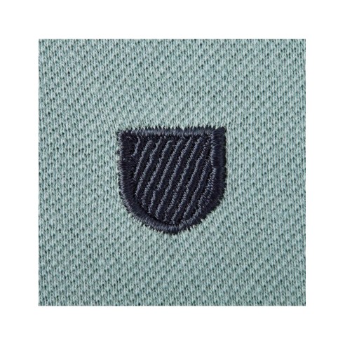 Brixton Shield Stripe Polo Crossover Knit Ocean/Washed navy