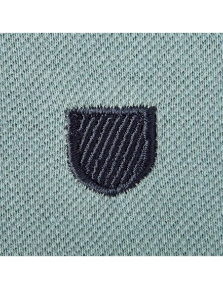 Brixton Shield Stripe Polo Crossover Knit Ocean/Washed navy