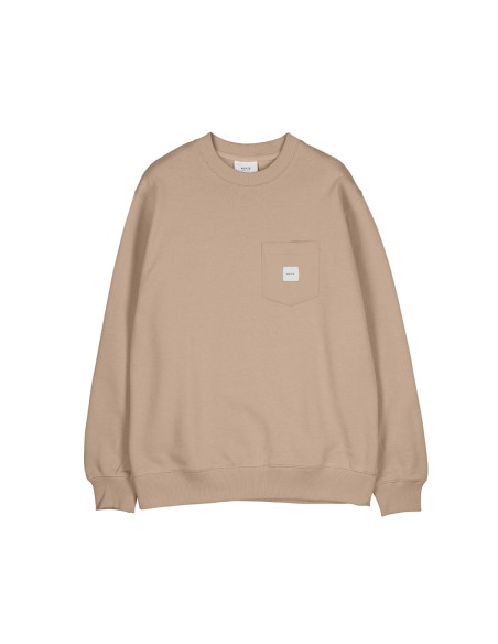 Sudadera Makia Square Pocket Sand - ALGODÓN ORGÁNICO