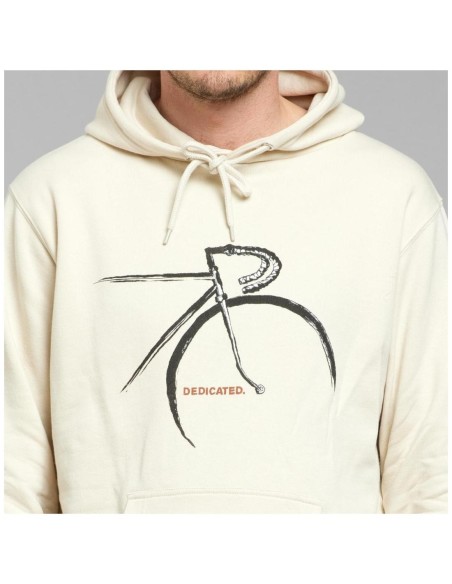 Sudadera Dedicated Falun Side Bikes Oat White - Algodón orgánico