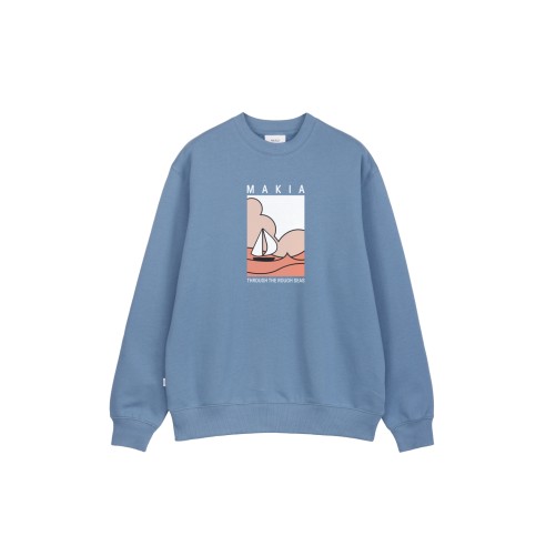 Makia Sailaway Sweatshirt Fog blue