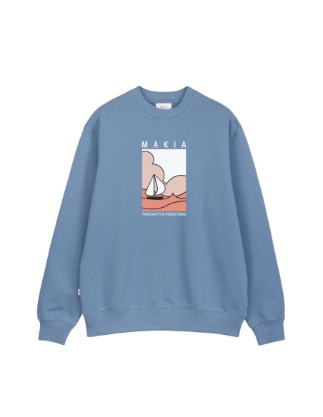 Makia Sailaway Sweatshirt Fog blue