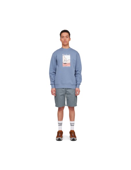 Makia Sailaway Sweatshirt Fog blue