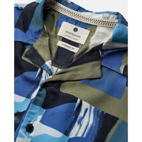 Anerkjendt Akleo Shirt Indian Teal - 100% Viscose