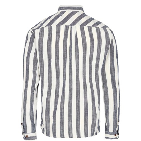 Camisa Anerkjendt Akleif Stripe Shirt Dark Navy