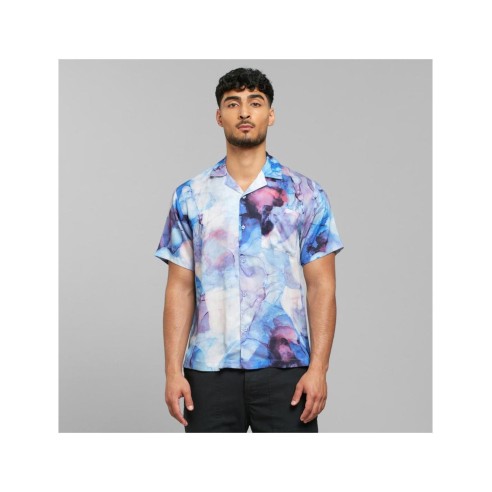 Camisa Dedicated Marstrand Ocean Ink Multicolor - Tencel Lyocell