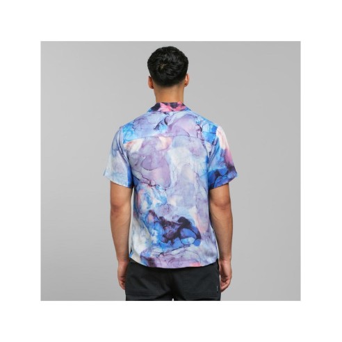 Dedicated Marstrand Ocean Ink Multicolor Shirt - Tencel Lyocell
