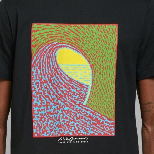 Dedicated Stockholm Next Wave Black T-Shirt - Organic cotton