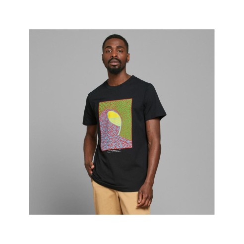 Dedicated Stockholm Next Wave Black T-Shirt - Organic cotton