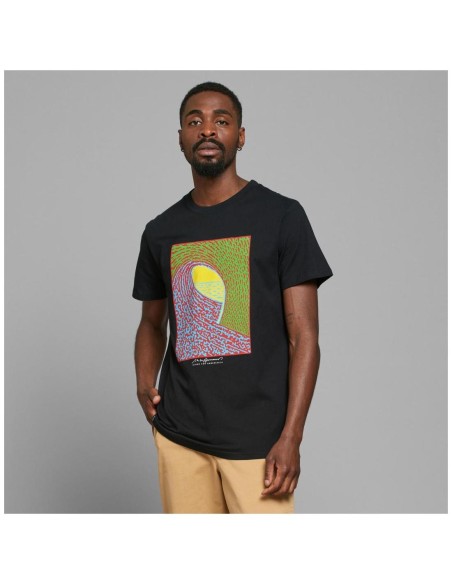 Dedicated Stockholm Next Wave Black T-Shirt - Organic cotton