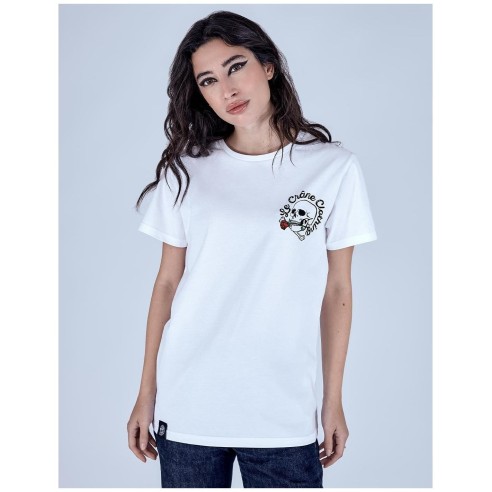 Camiseta Le Crane Skull And Roses Unisex