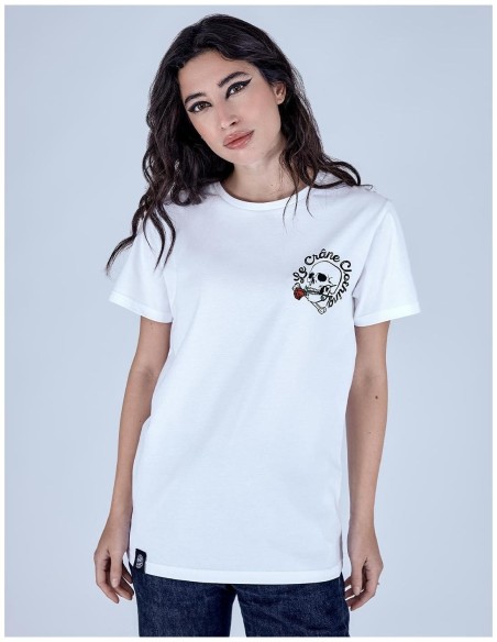 Camiseta Le Crane Skull And Roses Unisex