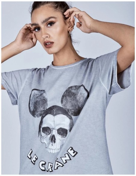 Camiseta Le Crane Mouse Grey - UNISEX