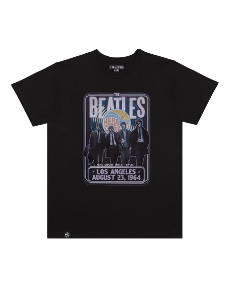 Camiseta Le Crane Get Back Negra Homenaje a The Beatles