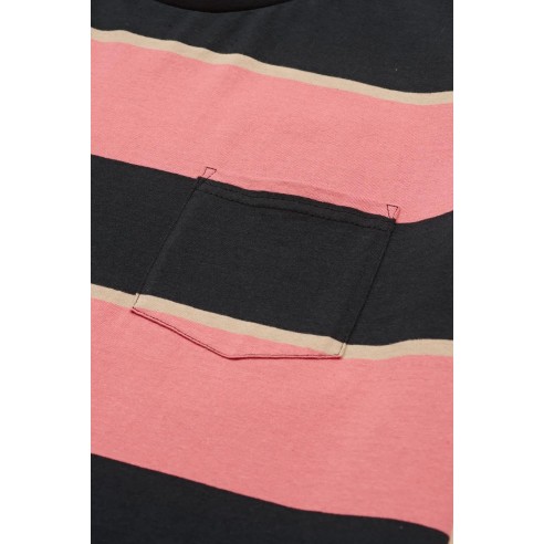 Globe Bootleg Dreams Stripe Tee Red Smoke - ORGANIC COTTON