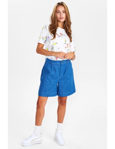 Bermudas Nümph Nurina Shorts Medium Blue Denim