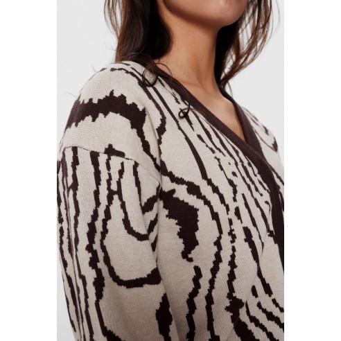 Nümph Nuwoody Cardigan Chicory Coffee