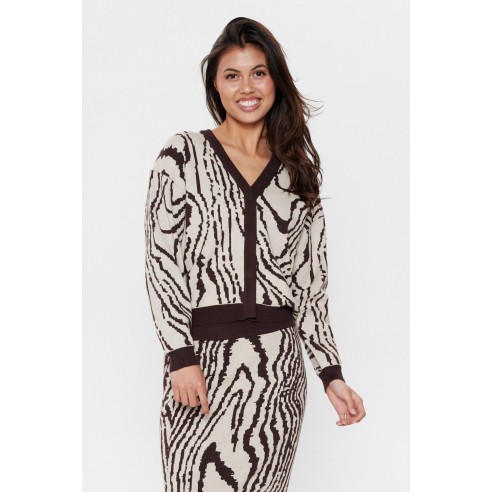 Nümph Nuwoody Cardigan Chicory Coffee