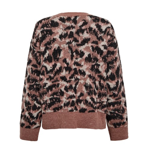 Jersey Nümph Nuleoni Nutmeg con animal print
