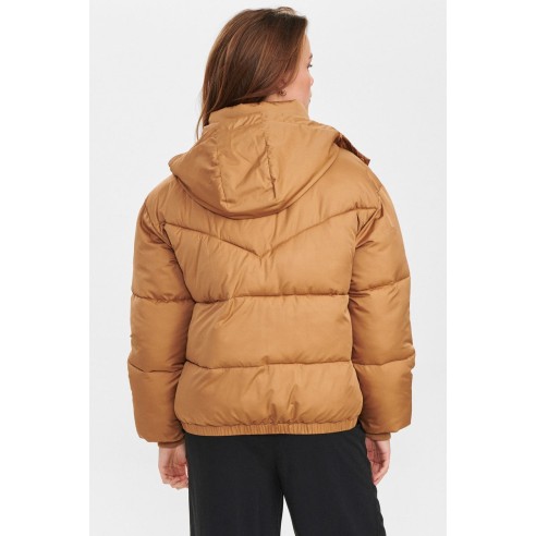 Chaqueta Nümph Nueditte Jacket Tobacco Brown - Con capucha