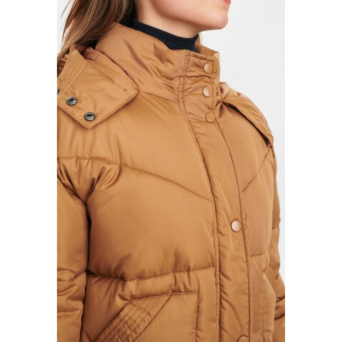 Chaqueta Nümph Nueditte Jacket Tobacco Brown - Con capucha