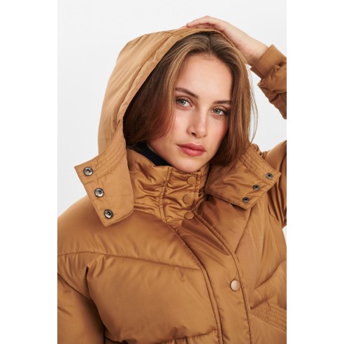 Chaqueta Nümph Nueditte Jacket Tobacco Brown - Con capucha