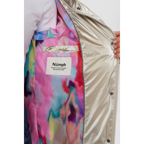 Abrigo Nümph Nukaro color Champagne