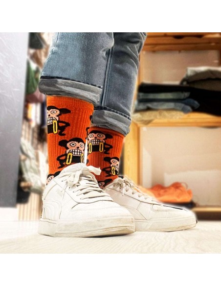 Loco Monky Retro logo socks