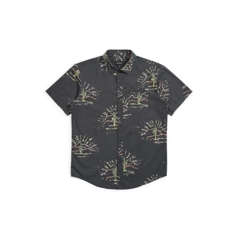 Brixton Charter print washed black Shirt