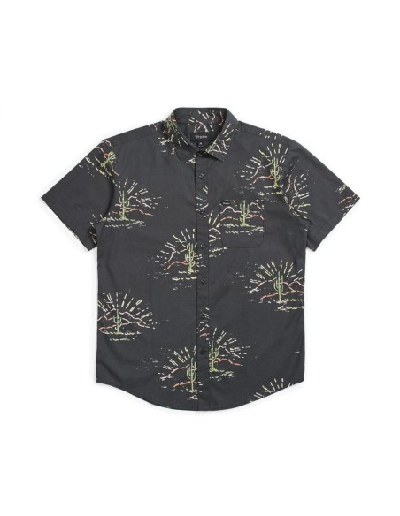 Brixton Charter print washed black Shirt