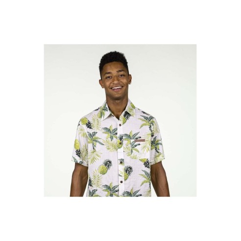 Camisa Hydroponic Makahiki White Tropical