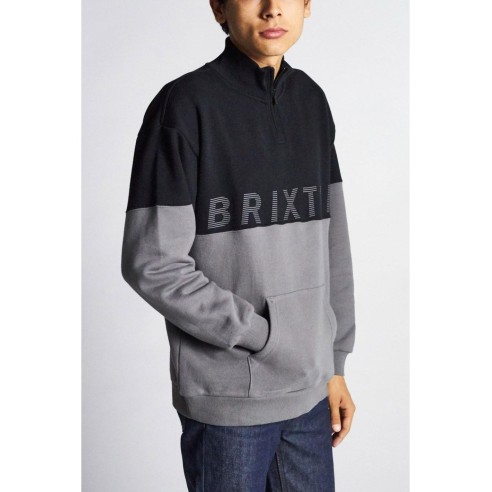 Brixton Dimension 1/2 Zip Black Pullover