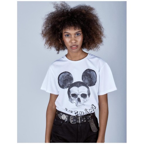 Le Crane Mouse White T-Shirt Unisex