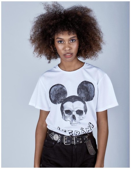 Le Crane Mouse White T-Shirt Unisex