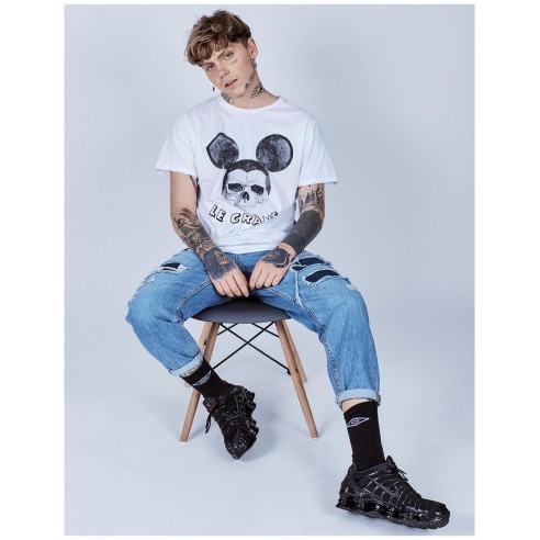 Le Crane Mouse White T-Shirt Unisex