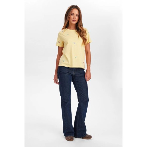 Camiseta Nümph Nusuis T-Shirt Golden Haze