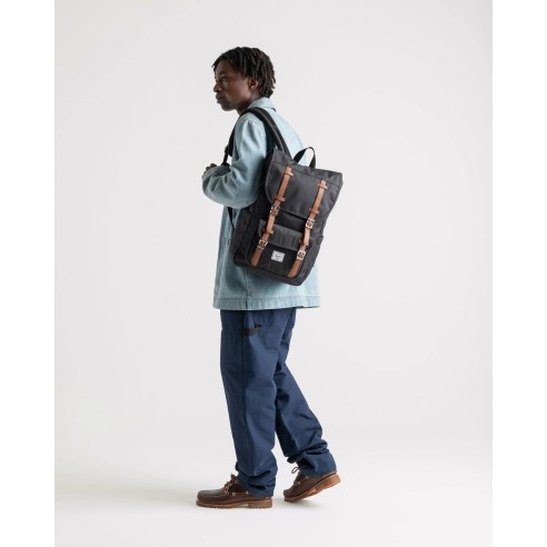 Mochila Herschel Little America Mid Volume - Material reciclado