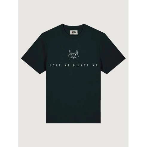 Camiseta Loco Monky Love me Hate me negro
