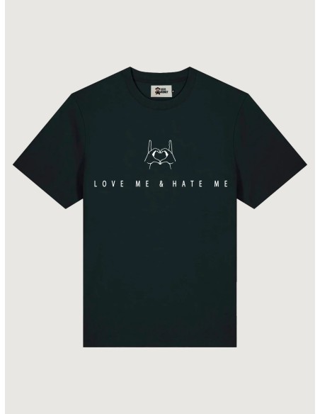 Loco Monky T-shirt Love me Hate me Embroidered black